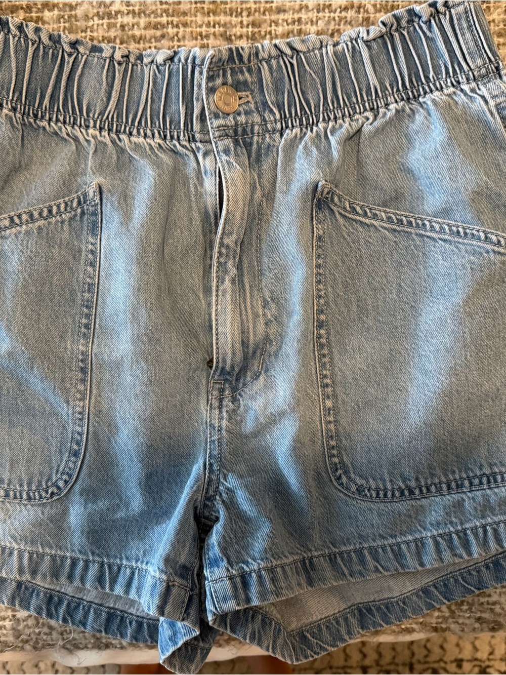 Madewell Blue Denim Elastic-Waist Women’s Shorts
